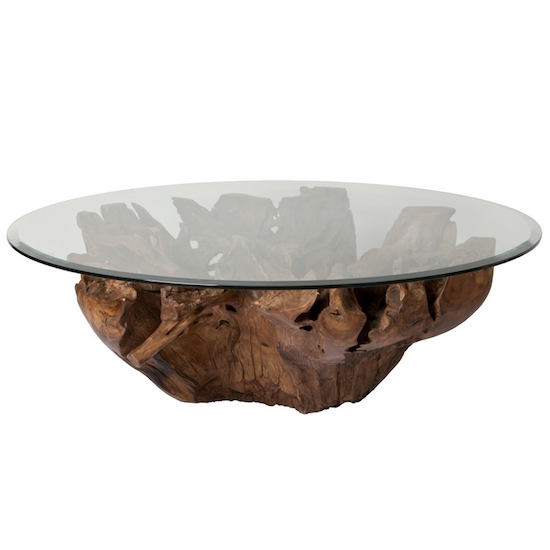 Natura Round Root Coffee Table, Rustic Round Coffee Table Canada