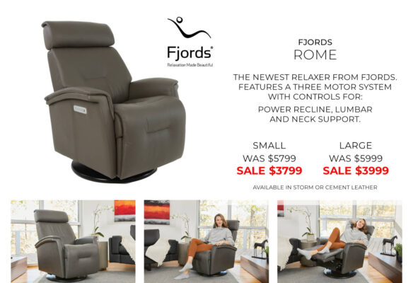 Fjords Rome - Power Leather recliner was $5799 now only $3799