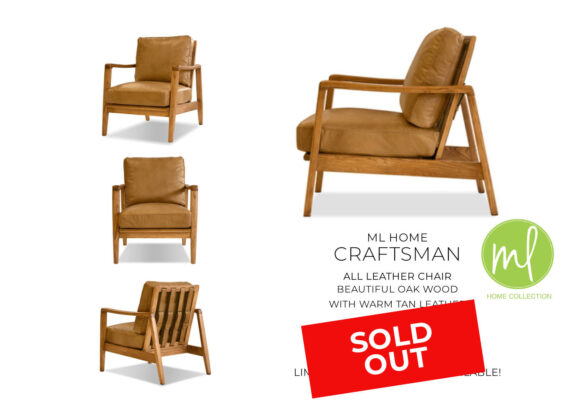 Ml Home - Craftsmen oak and leather chair