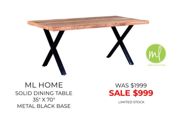 ML Home - Solid Dining Table