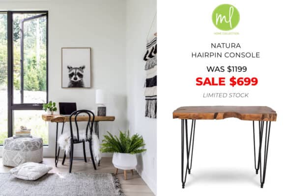 Natura Hairpin Console Table