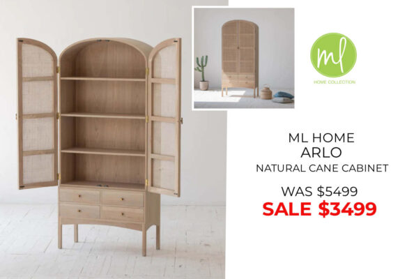 Arlo - Natural cane cabinet