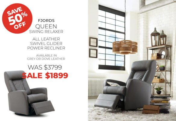 Fjords Queen - Power Leather Recliner - Save 50% off