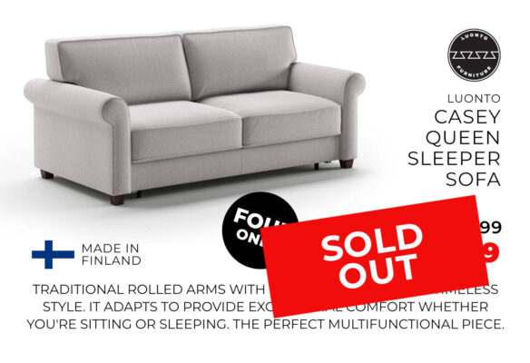 SOLD OUT - Luonto Casey Queen Sleeper Sofa on sale for $2999