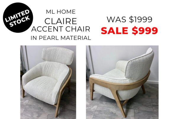 Sale on ML Home Claire Accent Chair in Pearl Material