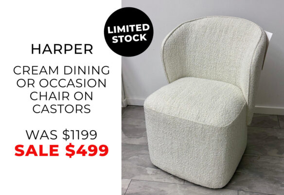 Harper cream chair on sale, limited stock