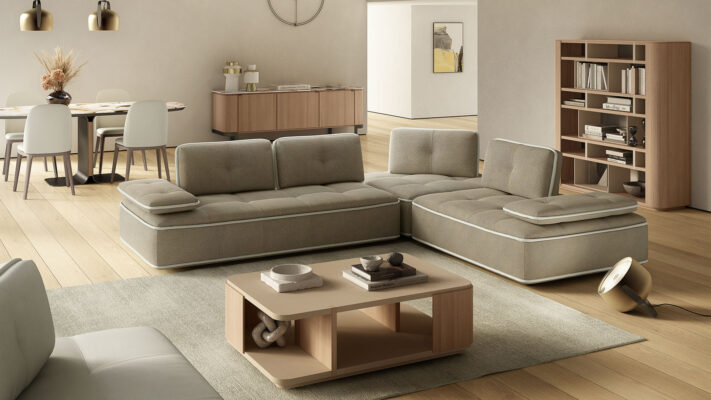 Natuzzi Pixel - sofa sectional in a room