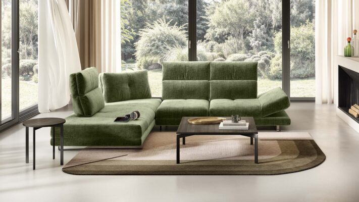Natuzzi Roma - in an incredible green fabric