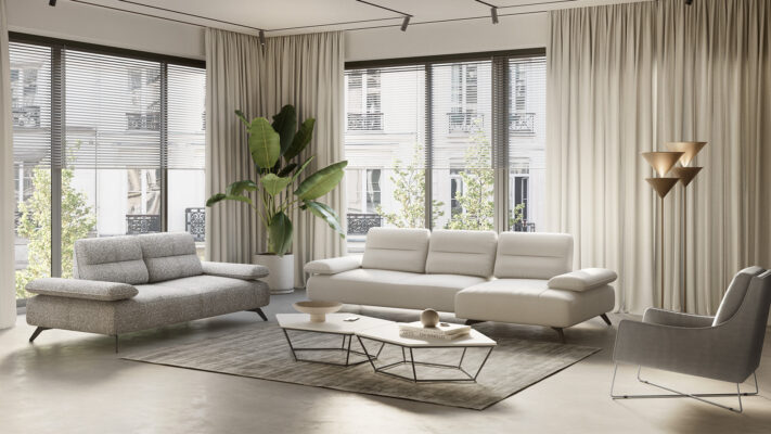 Natuzzi Valencia - in a room nn light neutral leather