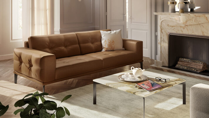 Natuzzi toledo sofa, in beautiful leather